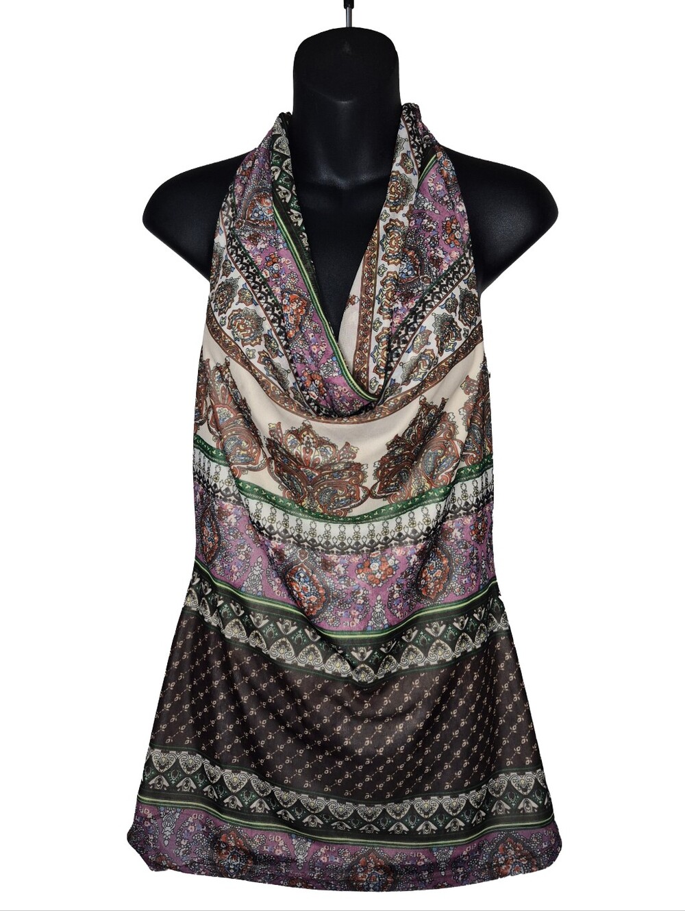 Whimsical Paisley Print Sleeveless Top